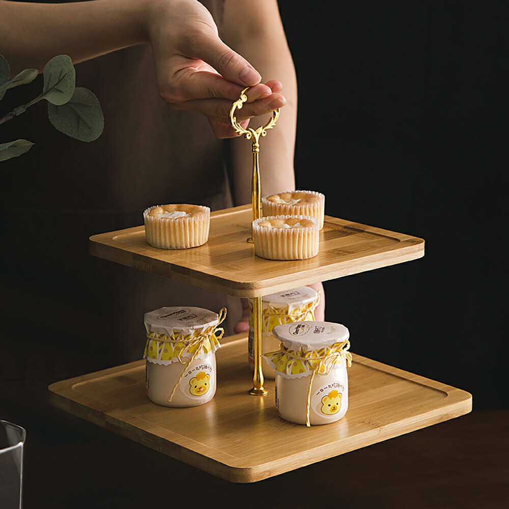 楽天市場】IwaiLoft おしゃれで優雅なひととき ケーキスタンド 二段式