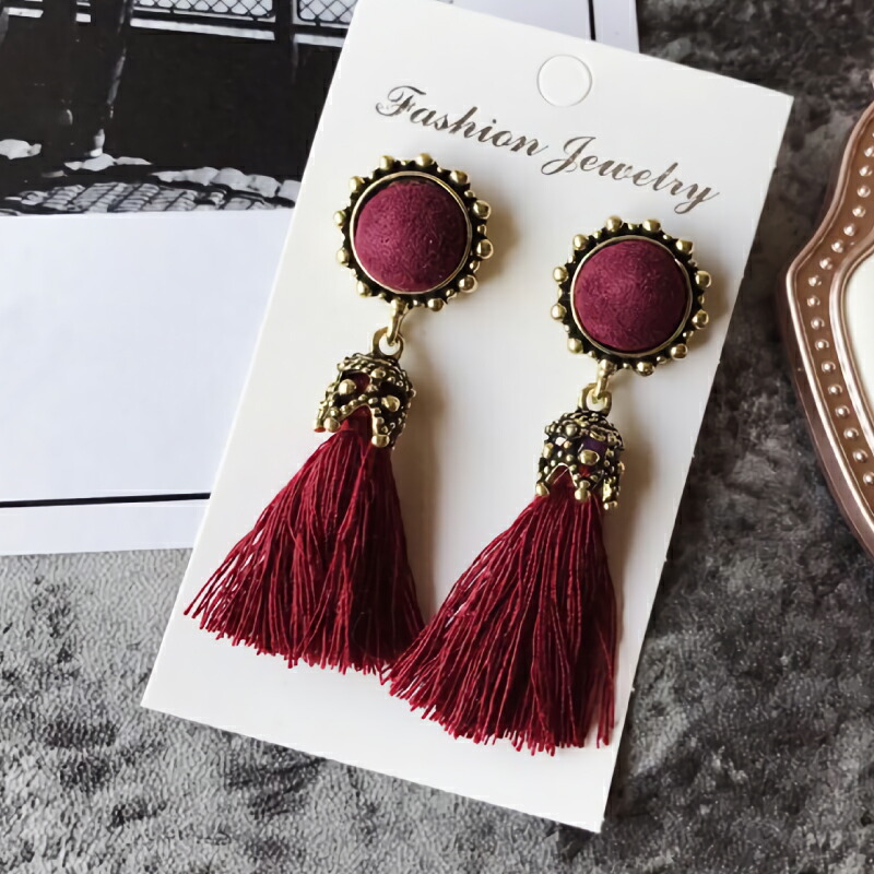 楽天市場】タッセルピアス フリンジピアス レディース ピアス