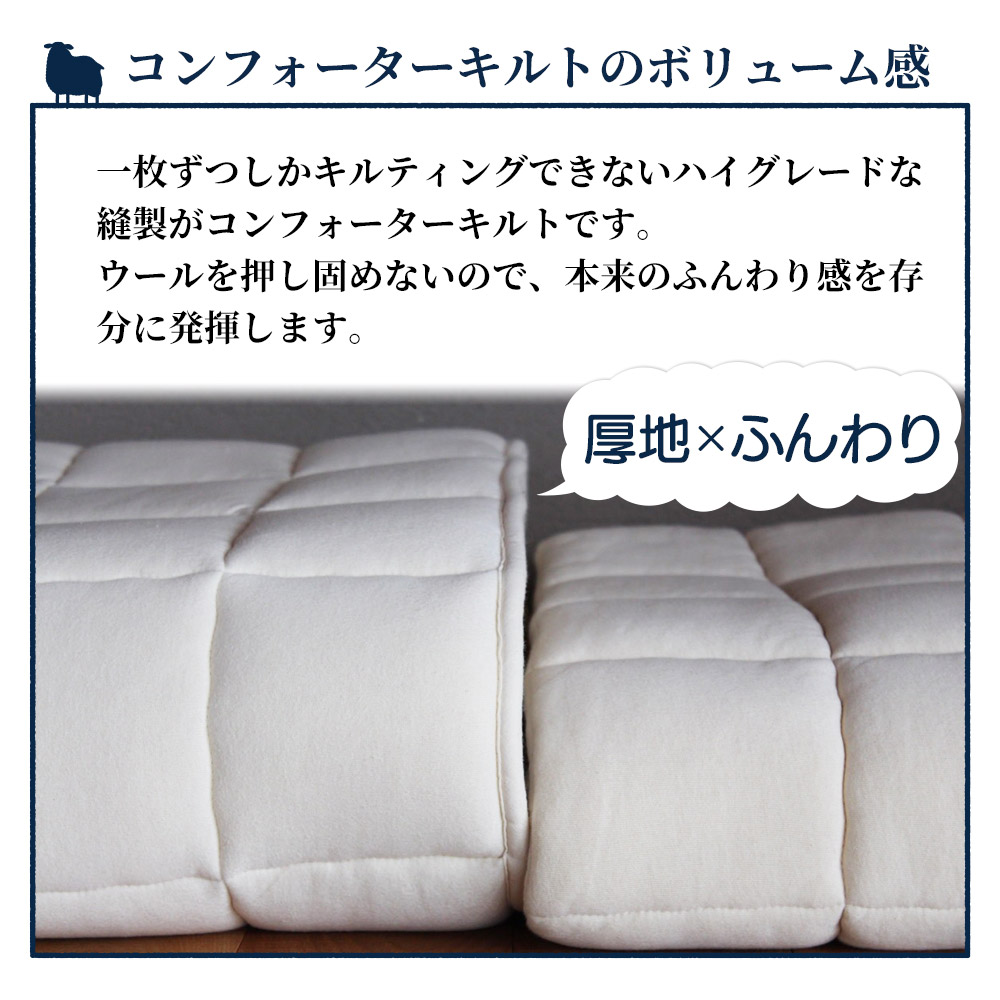 楽天市場】質の良い天然ウール100% 石田屋 羊毛ベッドパッド〔厚手