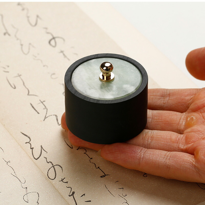 楽天市場】【予約品】すずり 中国硯 書道用品 文房具 手のひら フタ