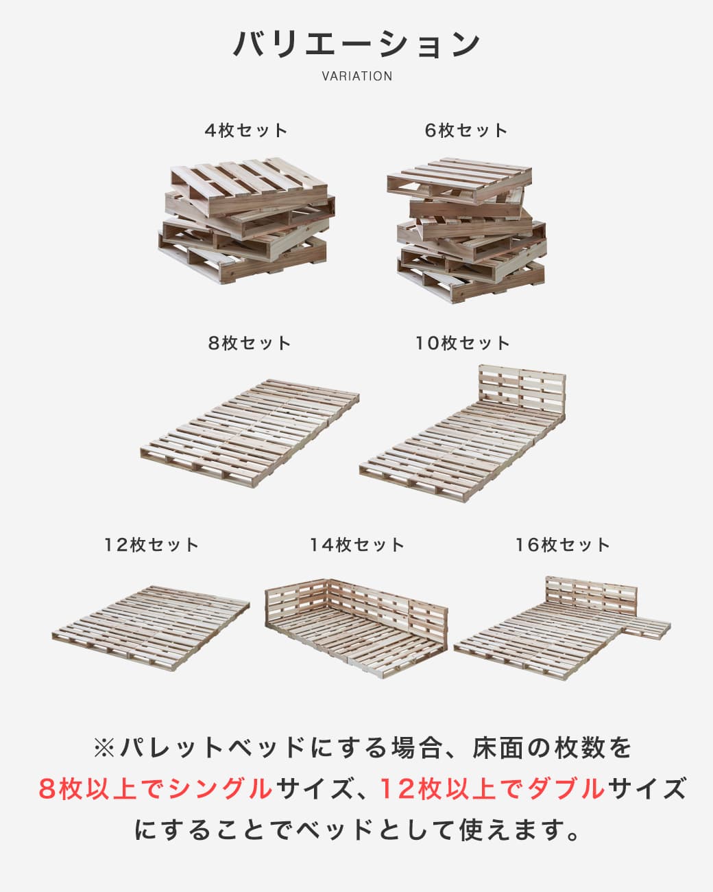 楽天市場】パレットベッド すのこベッド ベッドフレーム シングル