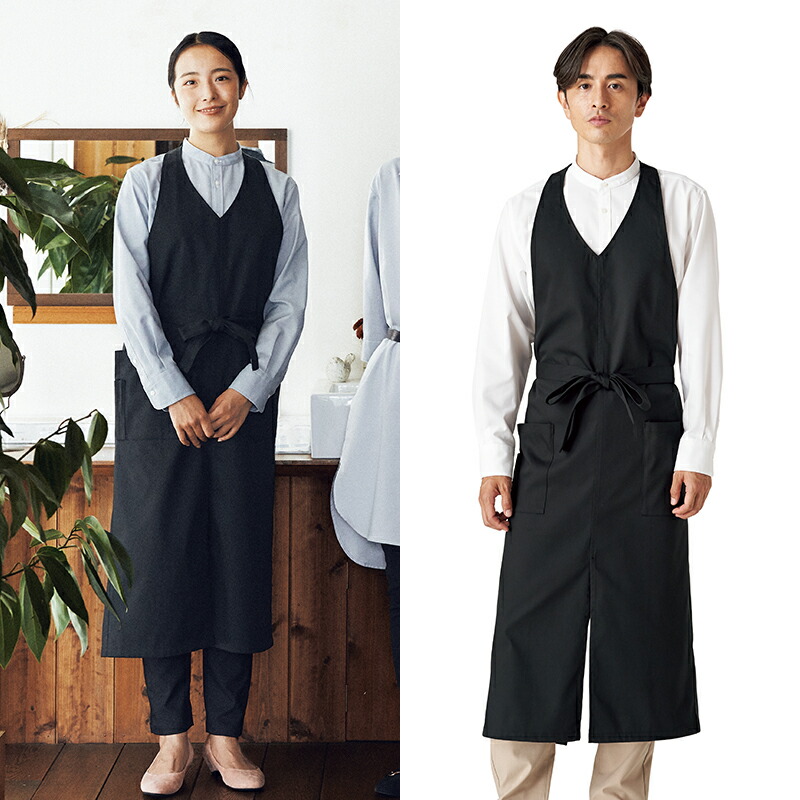 楽天市場】飲食店ユニフォーム Vネックエプロン [男女兼用] FK7184