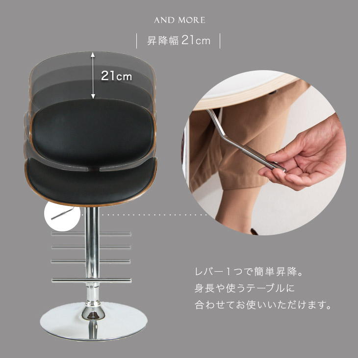 楽天市場】ミッドセンチュリーモダン デザイン カウンターチェア