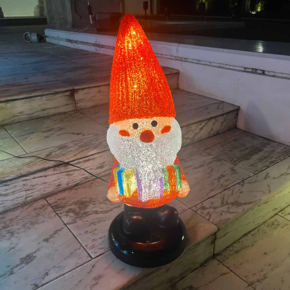 楽天市場】LEDモチーフ サンタの森 ギフトボックス 高さ48cm 1台送料