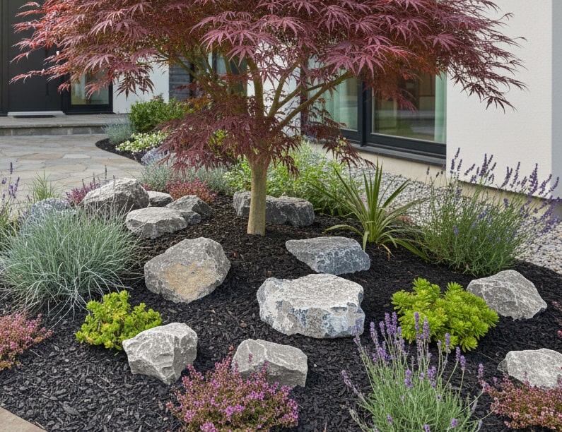 楽天市場】庭石 ロックガーデン 庭 石 割栗石 グリジオマルキーナ