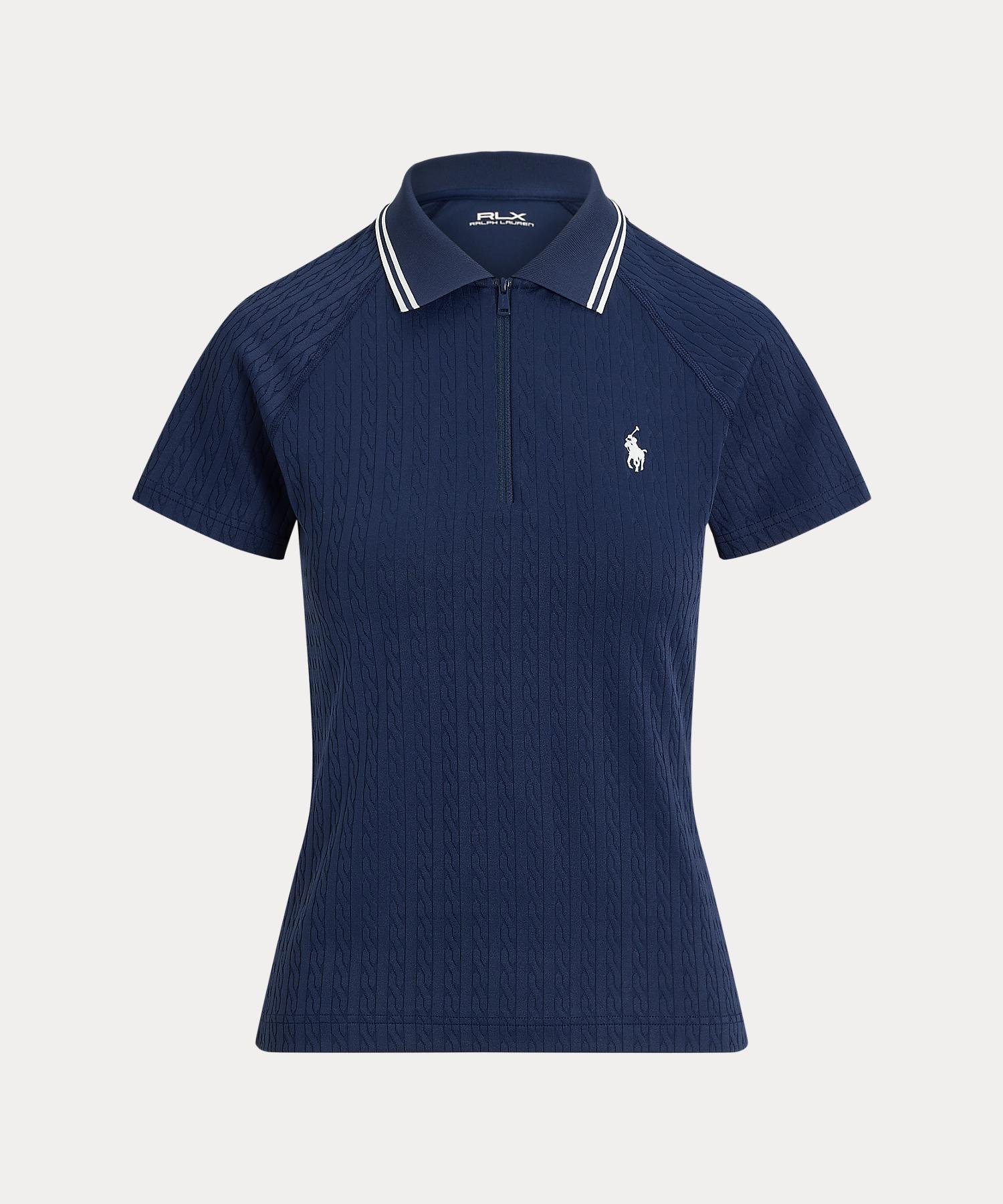 RALPH LAUREN｜(RLX)ケーブル ジャカード クォータージップ ポロシャツ