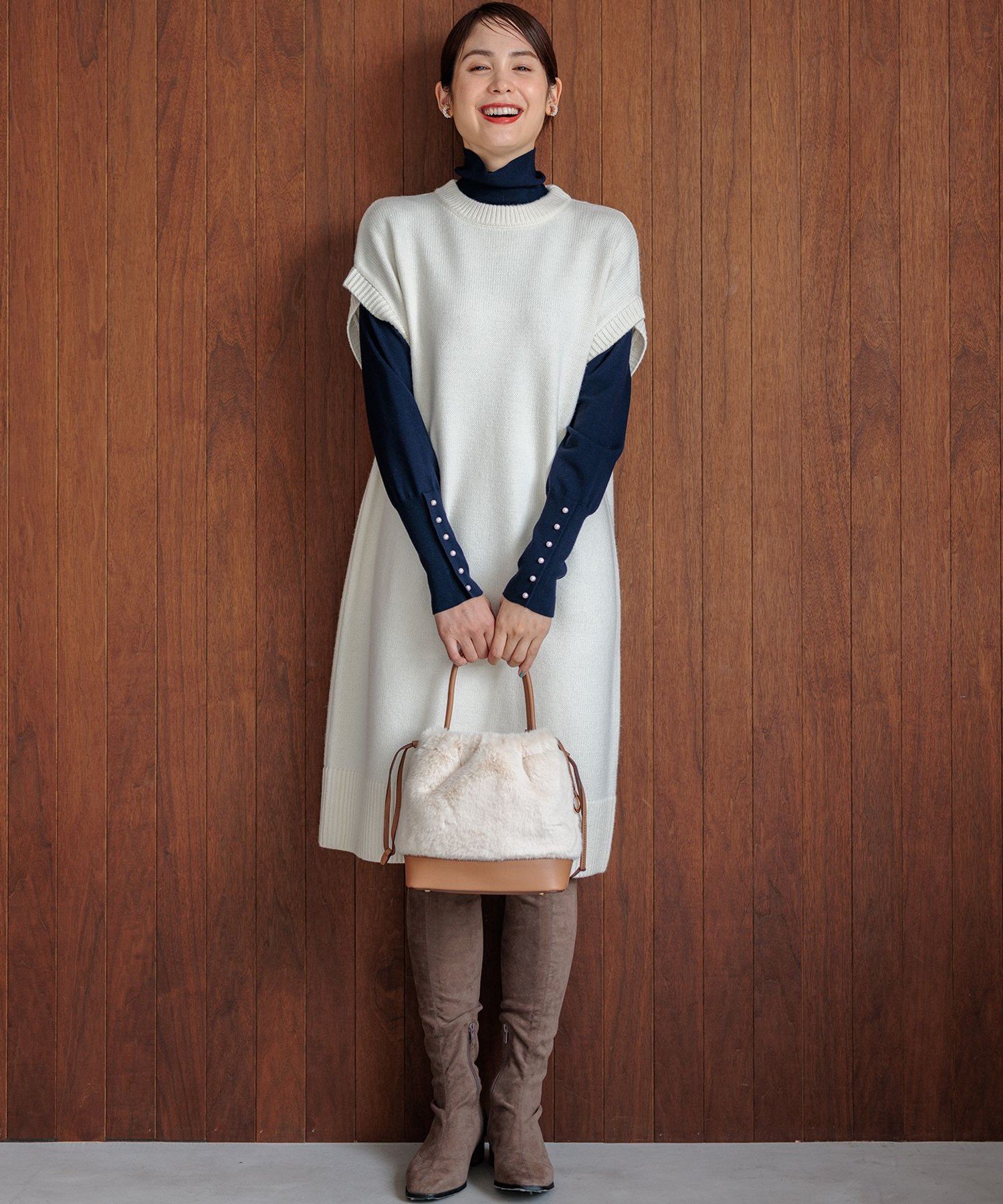 組曲｜ファーバケットコンビ バッグ | Rakuten Fashion(楽天