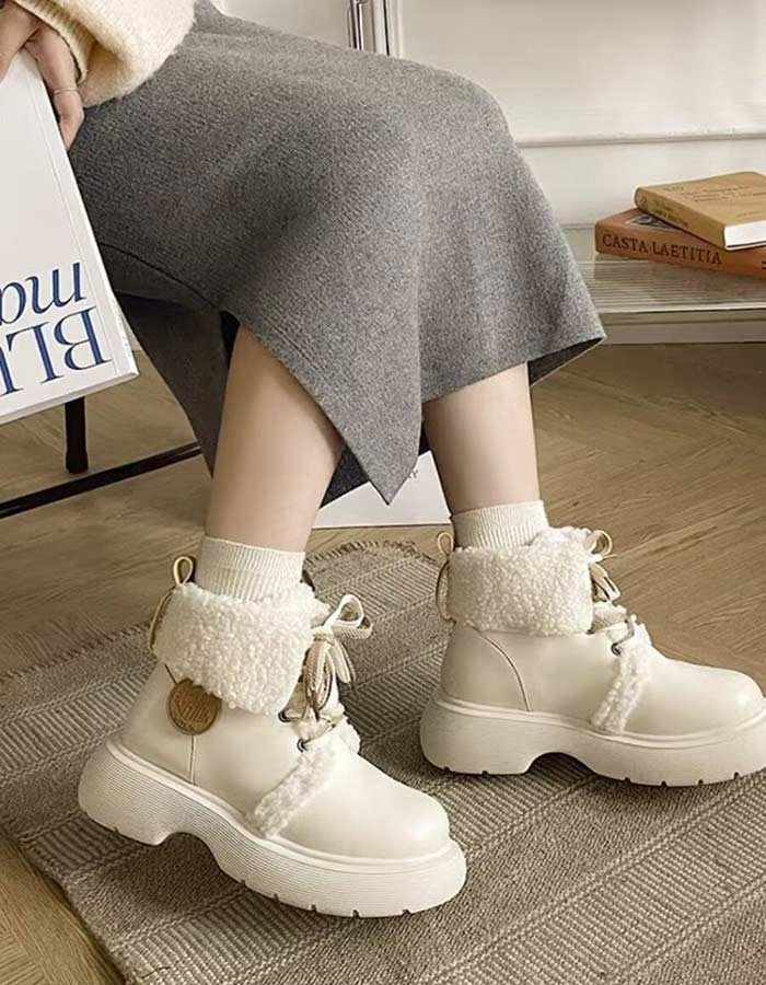 楽天市場】ショートブーツ レディース シューズ 靴 美脚 裏起毛 ボア