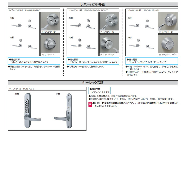 楽天市場】三協アルミ 形材門扉用 取っ手 レバー 錠前 NR-S1 打掛け錠