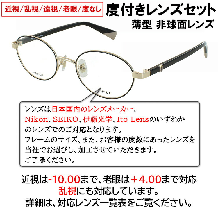 楽天市場】度付きメガネ フルラ FURLA 眼鏡 度付き 度入り おしゃれ