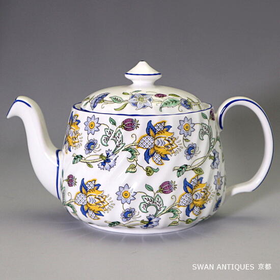 楽天市場】ミントン Minton 英国製 ハドンホール ブルー ティーポット