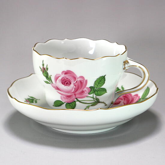 楽天市場】マイセン Meissen 一級品 ピンクローズ カップ＆ソーサー