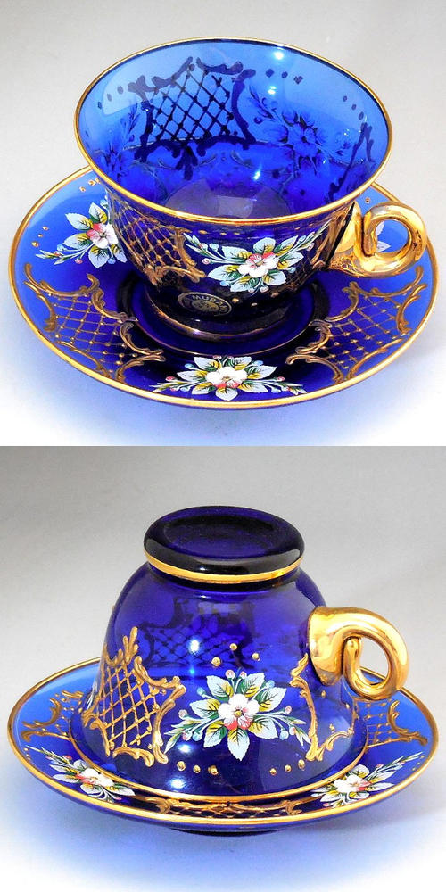 楽天市場】ベネチアン グラス ムラノ カップ＆ソーサー イタリア 24