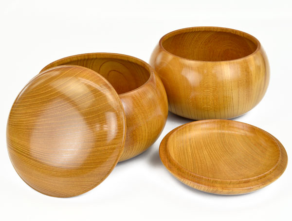 楽天市場】囲碁 木製碁笥 欅 特上 特大 ※蛤碁石36号まで収納可能