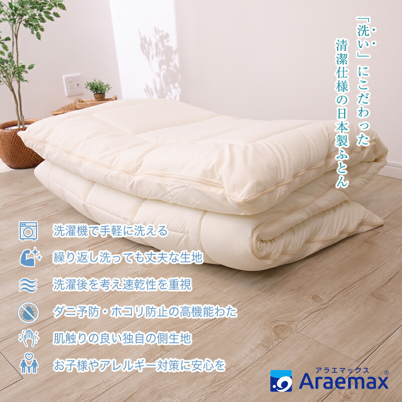 楽天市場】ウォシュロン完全分割着脱式洗える敷布団シングルサイズ