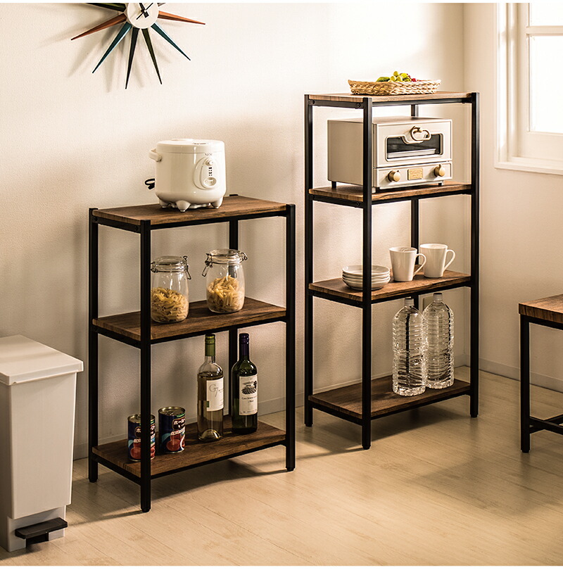 楽天市場】三段ラック 3段ラック シェルフ【動画あり】 幅50 高さ77 高