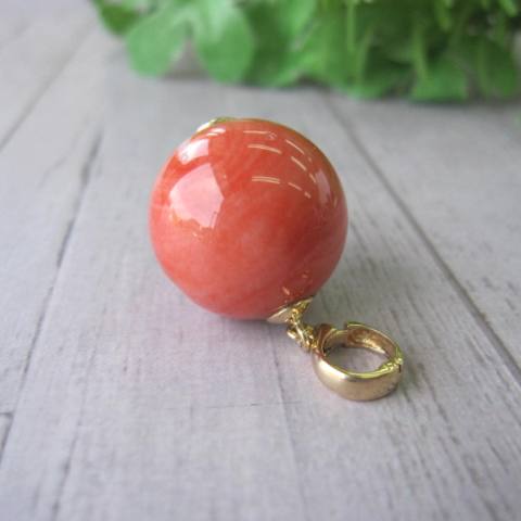 楽天市場】『希少』 【豪華 】桃珊瑚ペンダントトップ 18.2ミリ K18