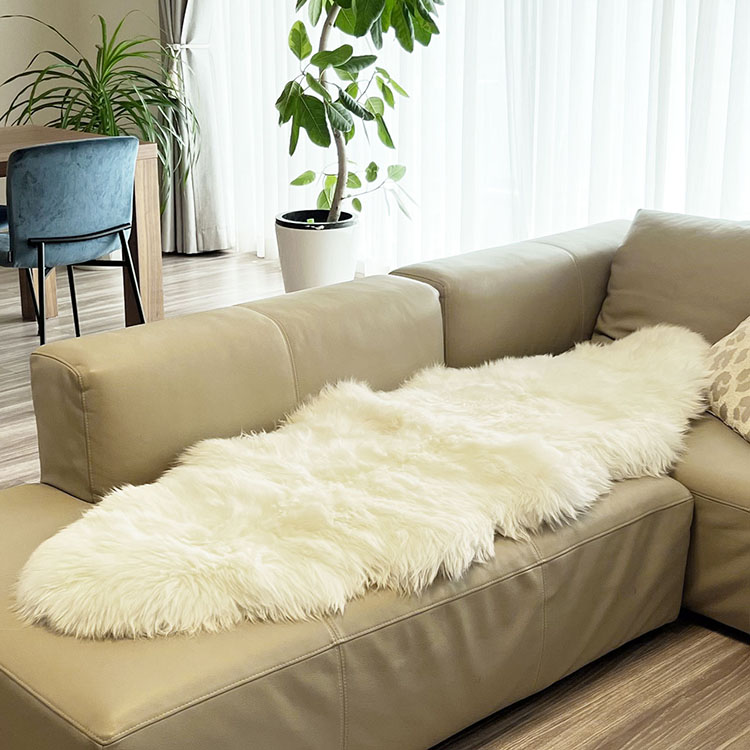 楽天市場】ムートン ラグ 70×180 大きい 2匹 ラグマット マット