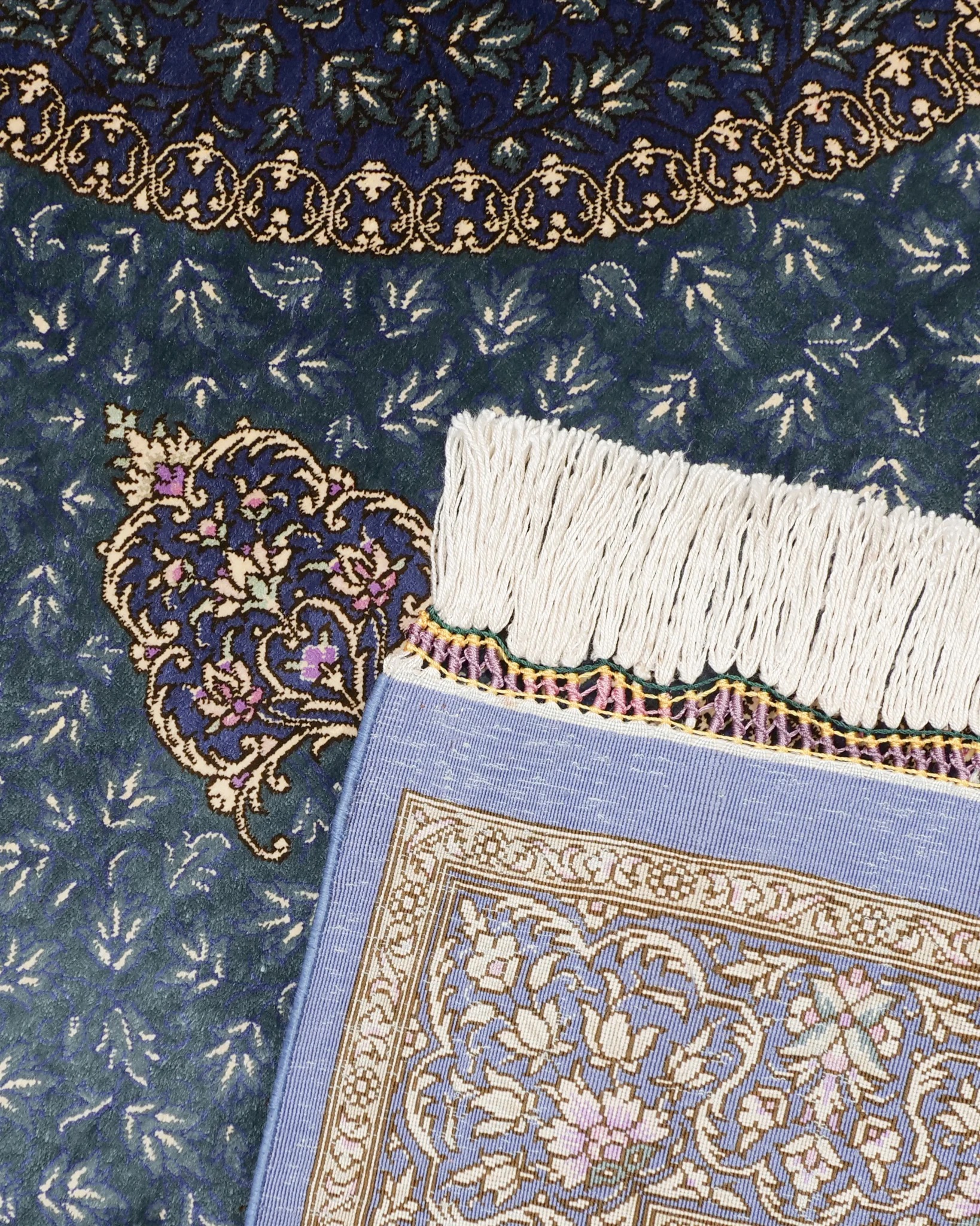 楽天市場】ペルシャ絨毯 クム シルク 約80cm x 120cm 玄関マット