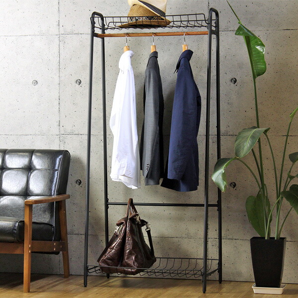 楽天市場】味のあるヴィンテージ感 アイアン ハンガーラック おしゃれ