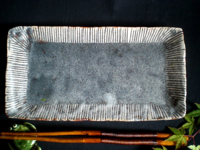 楽天市場】長方皿 □ 玉山窯 監修 玉置保夫 鼠志野 長方皿 (一皿
