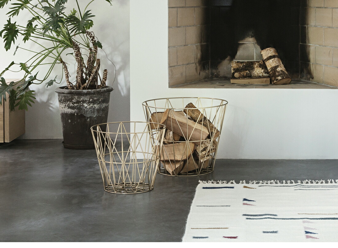楽天市場】ferm LIVING ファームリビング Wire Basket Top Lワイヤー