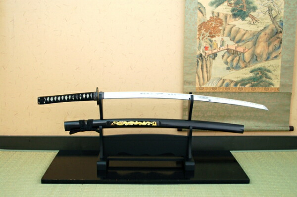 楽天市場】模造刀 日本刀 彫金 竜・黒（大刀） 豪華彫金入り（刀身龍彫
