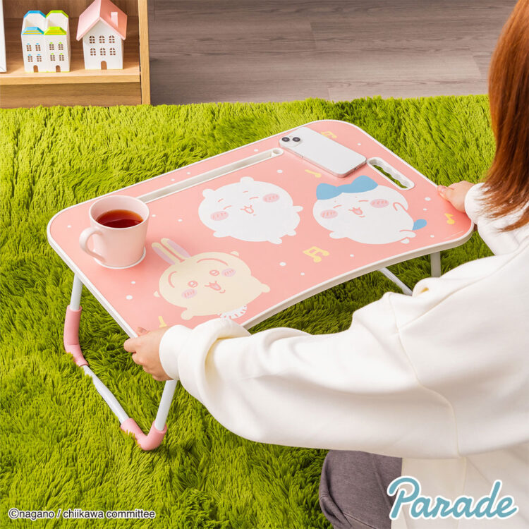 楽天市場】新生活にオススメ【ピンク】ちいかわ 折りたたみテーブル