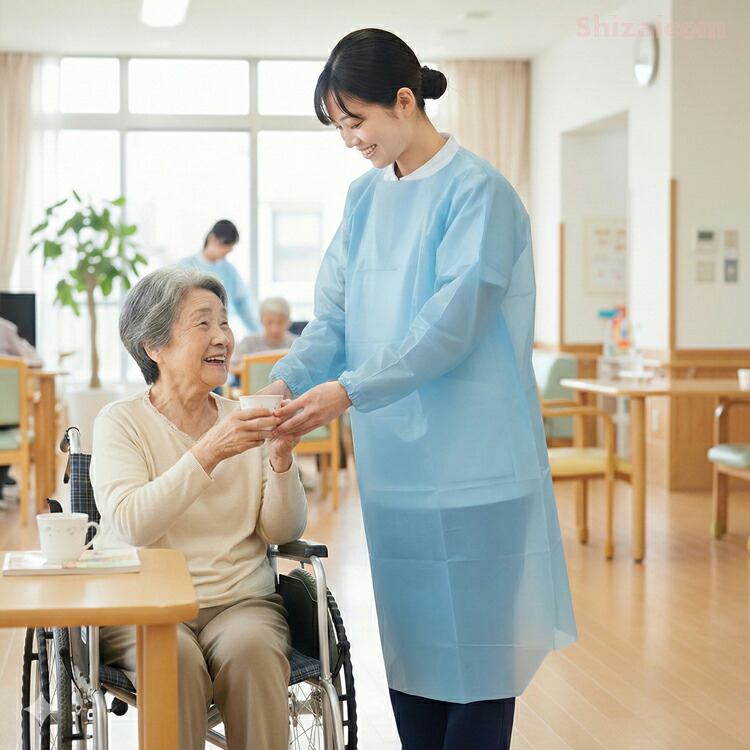 楽天市場】KAWANISHI 4447 ガードファインエプロン 袖付きタイプ 10枚