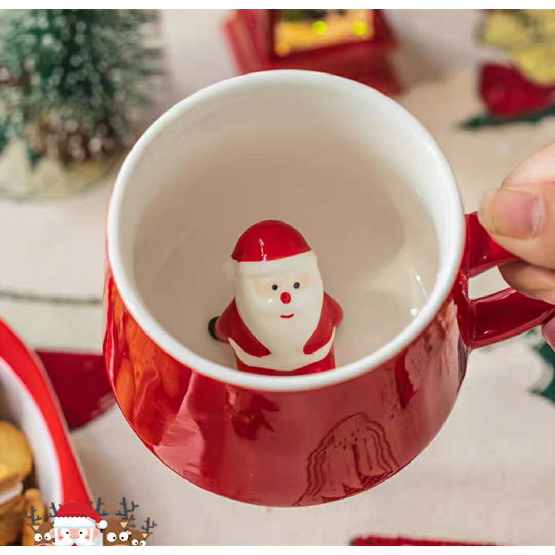楽天市場】マグカップ クリスマス コップ サンタクロースティーカップ