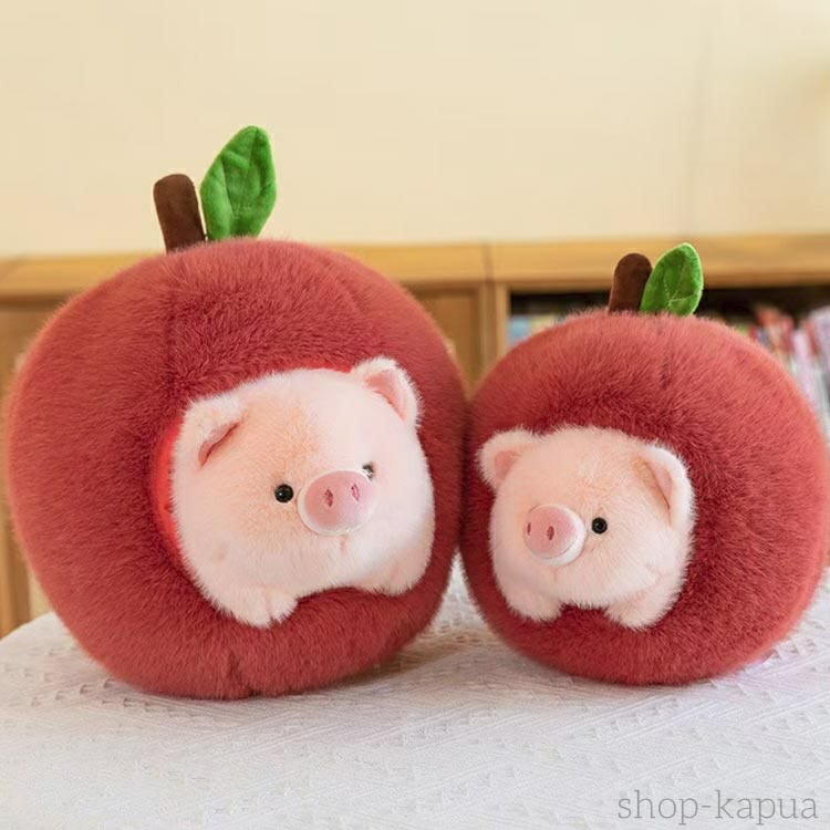 楽天市場】【送料無料】ぬいぐるみ 組み合わせ 縫い包み リンゴ + 豚