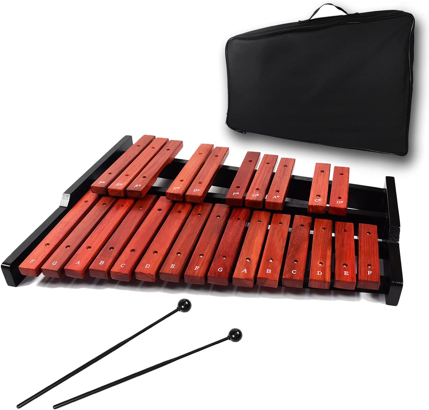 楽天市場】25音 木琴 卓上木琴 パーカッション 2本マレット付き (25音