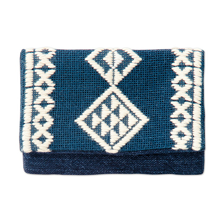 楽天市場】こぎん刺しキット カード入れ 96 藍色 | こぎんキット