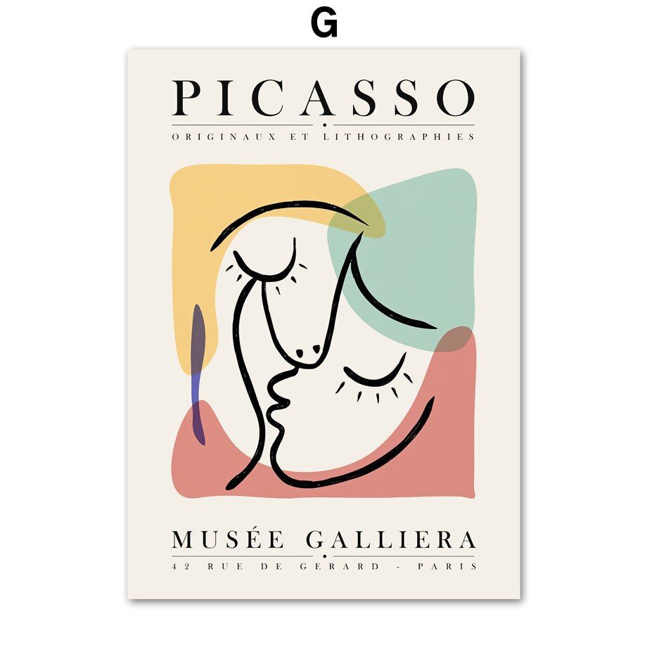 楽天市場】パブロ ピカソ ポスター 抽象画 人 キス アートパネル 芸術