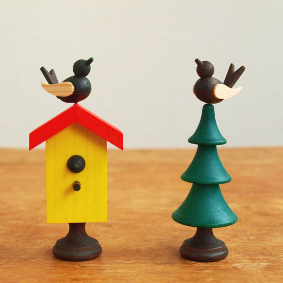 楽天市場】ドイツ製 木のバードコール飾り 【鳥笛 オブジェ 木製