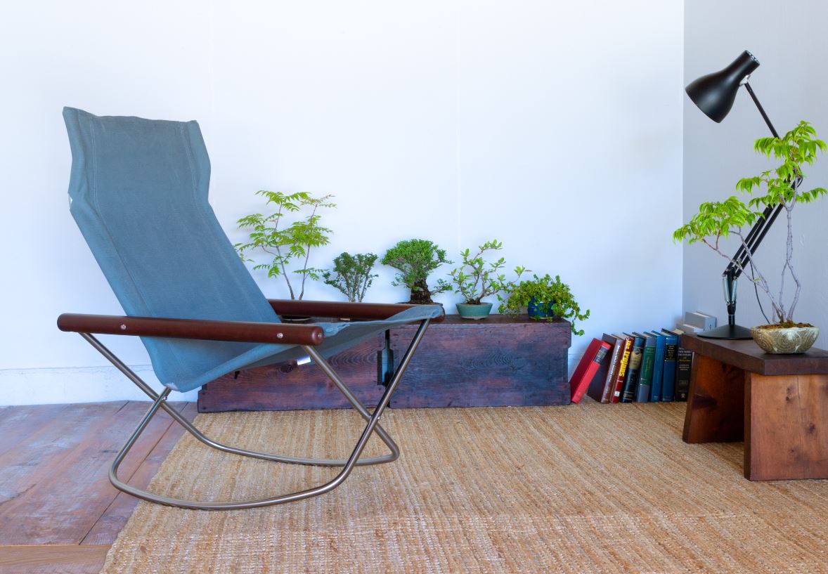 楽天市場】ニーチェアエックス ロッキング オットマンセット グレー