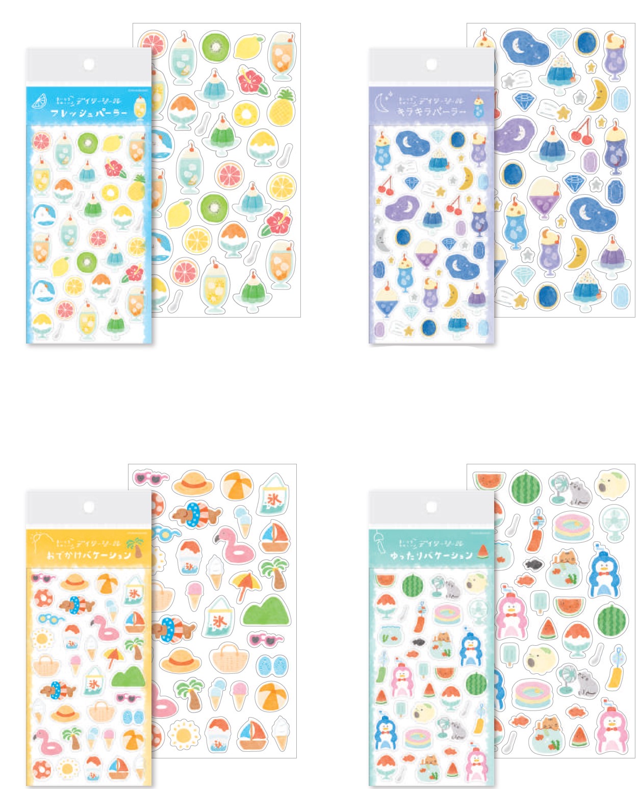 楽天市場】シール クリームソーダ透明シートシール fur_qs193_196 Seal