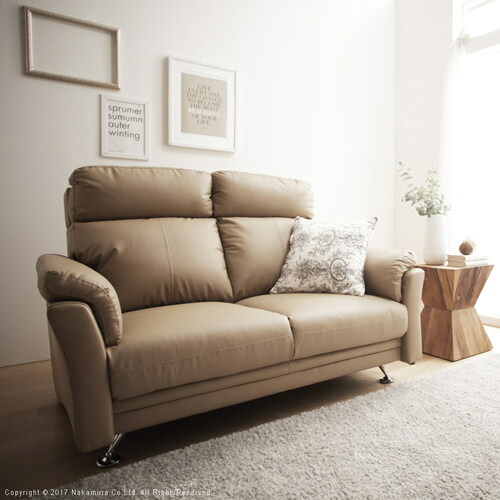 楽天市場】ソファ ソファー 2人掛け レザー ホワイト ブラウン