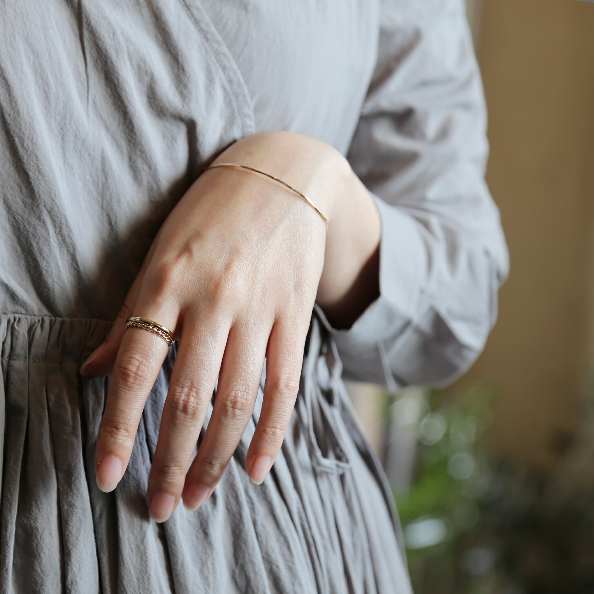 楽天市場】【Amelie Ring】 K10/K18/Pt900 一周 ツイスト 地金 リング