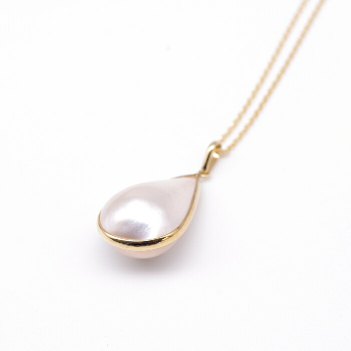 楽天市場】マベパール ペンダント K18 ホワイト系 真珠 シンプル