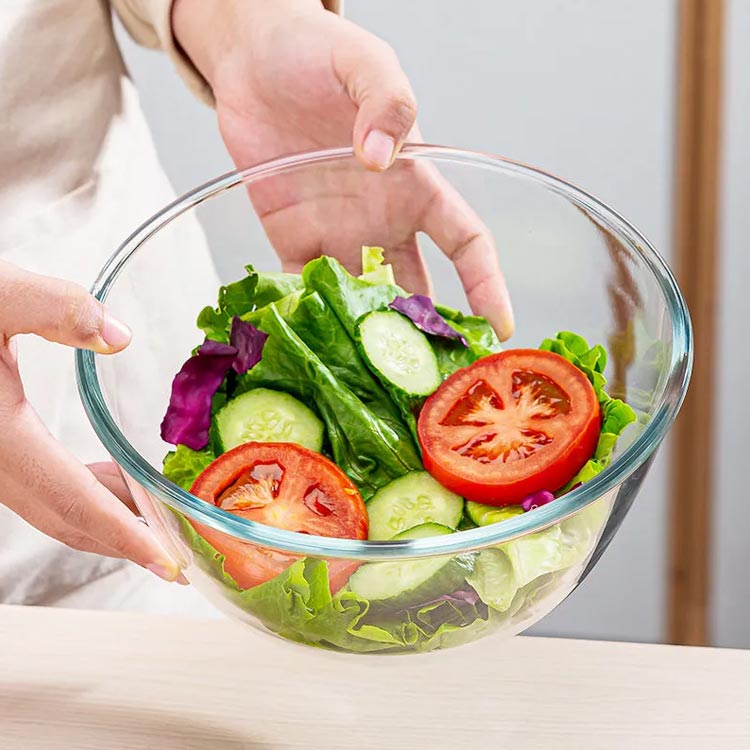 楽天市場】ガラスボウル 丸型 800ml/1100ml/1600ml/2100ml/2700ml 耐熱