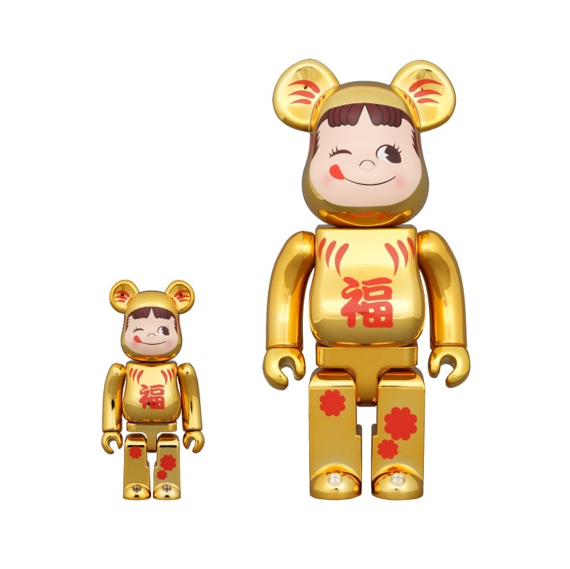 楽天市場】BE@RBRICK 招き猫 ペコちゃん 金メッキ 1000の通販