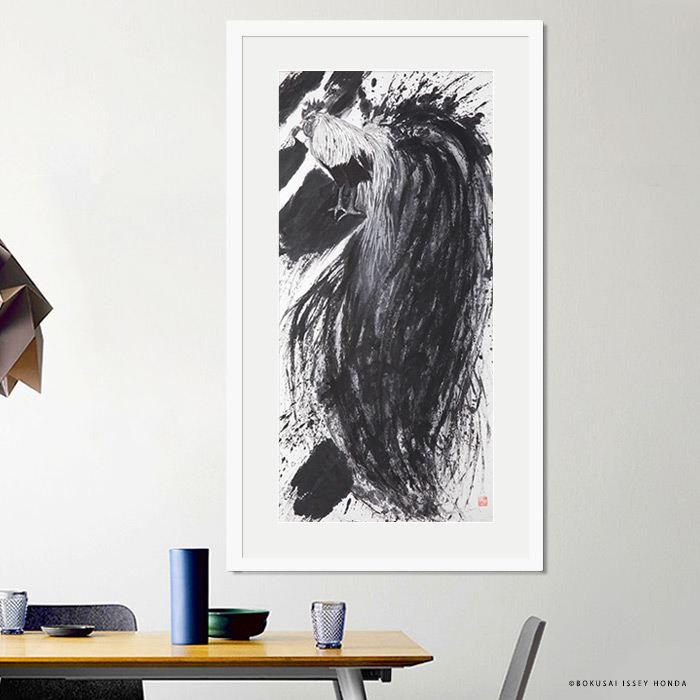 楽天市場】【2/20 限定クーポン】 本田一誠 鶏水墨画【伸】尾長鶏