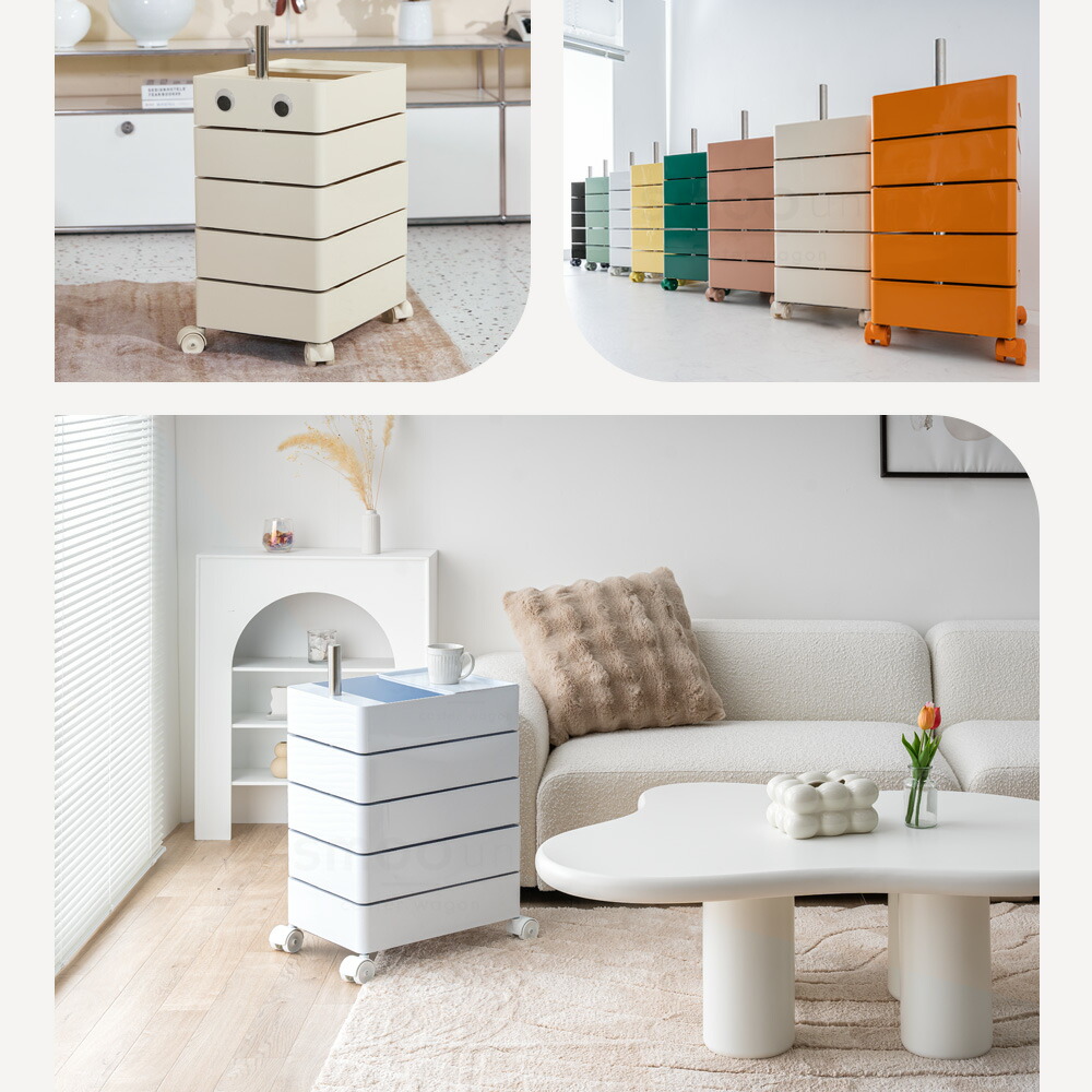 楽天市場】[12時間限定]5%OFFクーポン12時〜 ワゴン キャスター付き