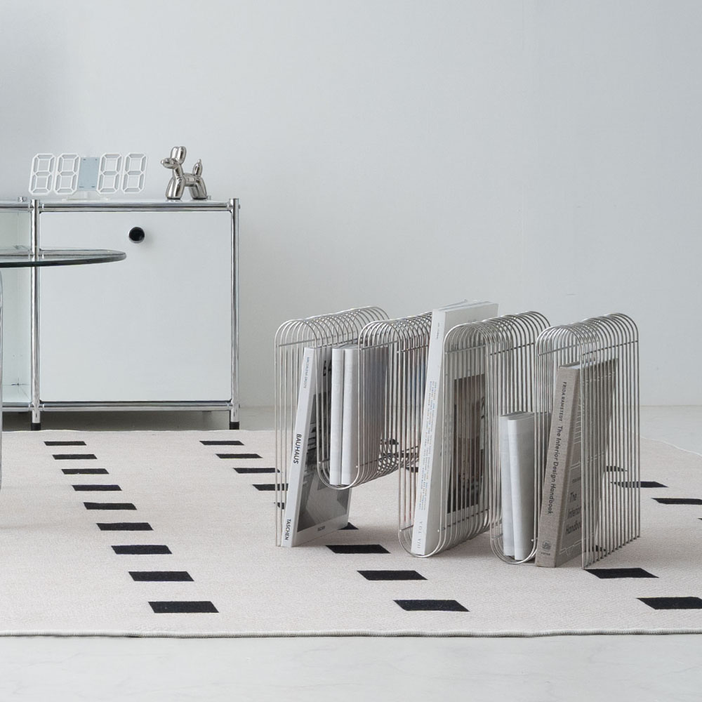 楽天市場】[12時間限定]5%OFFクーポン12時〜 マガジンラック シルバー