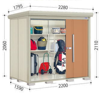 楽天市場】タクボ物置ND-2215・背面棚タイプ・標準型・一般型 Mr