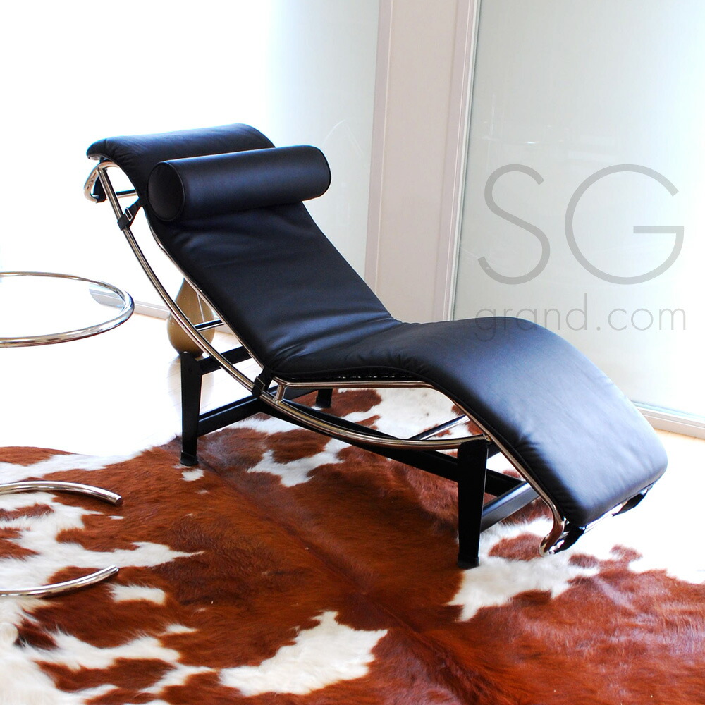 楽天市場】コルビュジェ【LC4シェーズロングソファーリプロダクト】 黒