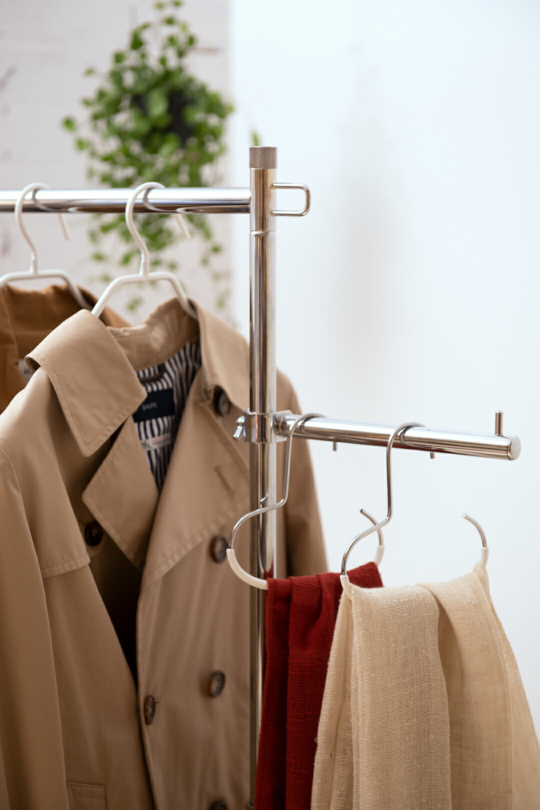 楽天市場】ハンガーラック用 横付けハンガー ストレート スチール製