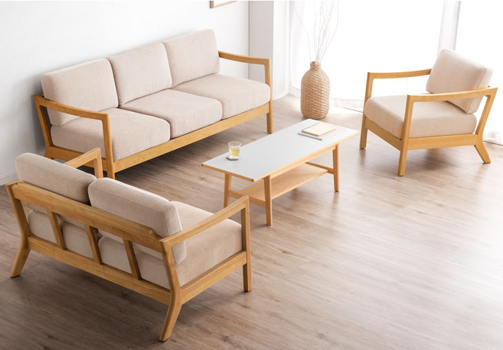 楽天市場】【本日クーポン3％引】 ソファー 天然木フレーム 2P