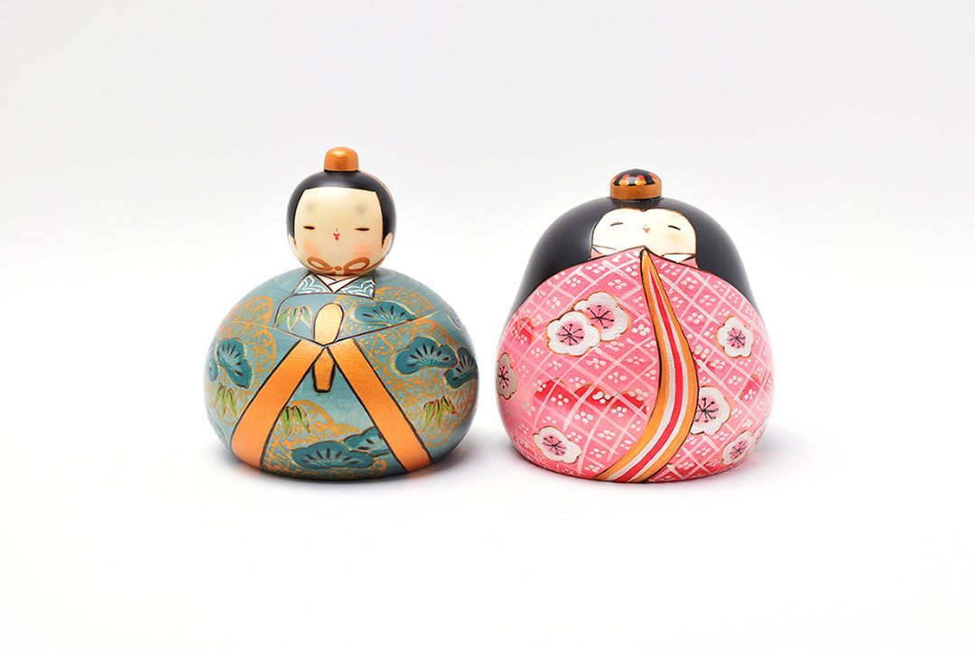 楽天市場】【送料無料】おひな様「平安」フルセット 卯三郎こけし 木製